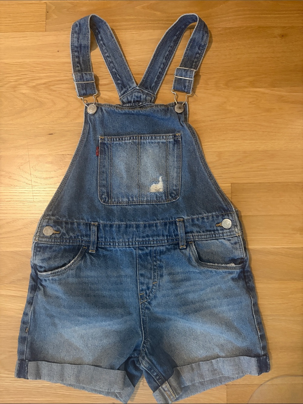 Levi's Blue Denim Short Overalls for Kids
